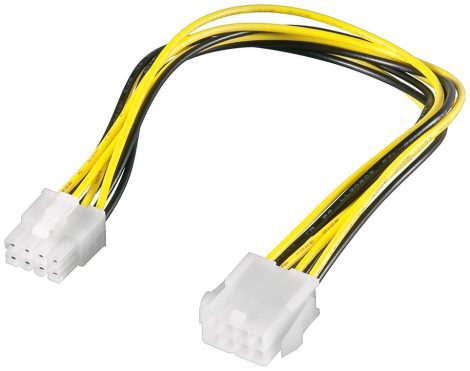 P4 8 pin tápkábel hosszabbító 0,28m GOOBAY (51361)