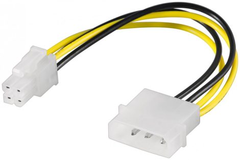P4 tápkábel átalakító MOLEX --> P4 4 pin GOOBAY (51362)