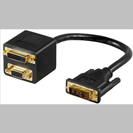 DVI adapter DVI M -> DVI 24+1F/VGA15F GOOBAY (68735)
