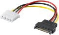   SATA tápkábel átalakító SATA -> 1 x 4 pin MOLEX Female  GOOBAY (93634)