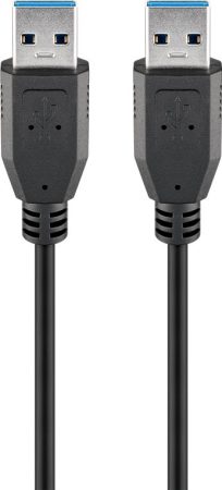 USB 3.0 kábel A-A 1,8m fekete GOOBAY (93928)