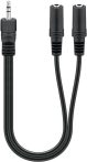 Audio kábel 3,5mm jack Y 2xjack F->jackM GOOBAY (50464)