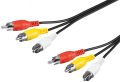 Audio-Video kábel 3RCA/3RCA 2m GOOBAY (50381)
