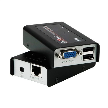 Console mini extendert USB+VGA Cat5e kábelen 100m garcserés 1280x1024 ATEN CE100
