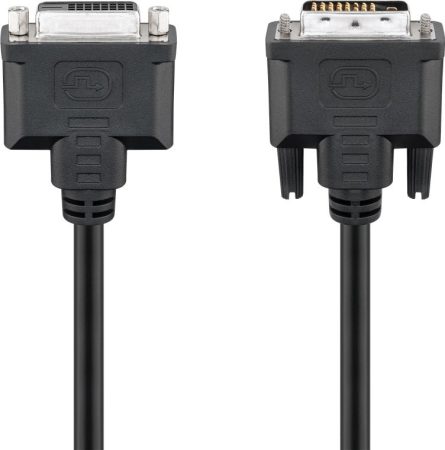 DVI kábel DVIM/DVIF dual link hosszabbító 2m GOOBAY (50855)