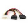   GEMBIRD Y tápkábel 5,25" MOLEX M --> 2 x SATA F, 15 cm-es GEMBIRD (CC-SATA-PSY) XFYKAB52SATA