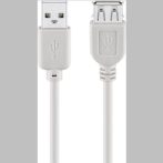 USB hosszabbító kábel A-A 2.0 1,8m bézs (S-3112)