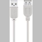 USB hosszabbító kábel A-A 2.0 1,8m bézs (S-3112)