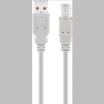 USB kábel A-B 2.0 4,5m bézs szín (S-3105)