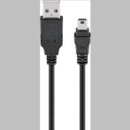 USB kábel A-B 5 pin 1.8m bézs szín (S-3142)