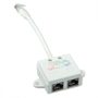   UTP Y-adapter, 1x RJ45 dugó --> 2 x Cat.5e UTP aljzat  fehér VALUE (21.99.3045)