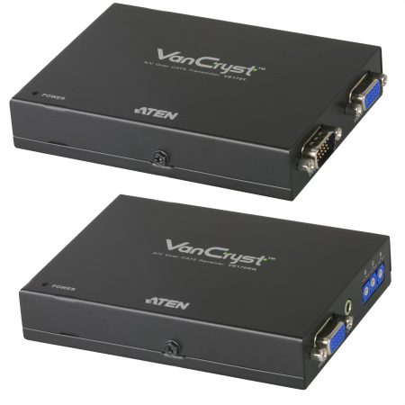 VGA extender, 1920x1200@150m; 1280x1024@300m 1xCat5e kábelen 300m-ig ATEN VE170Q