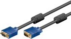   Quality VGA hosszabbító kábel  3m M/F CCA,  2 ferrit GOOBAY (93614)