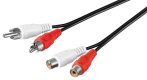 Audio kábel hosszabbító 2RCA 1,5m GOOBAY (50025)