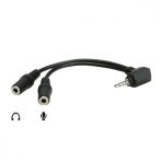   Okostelefon kábel 4 Pin/3.5 mm Jack->2x3 Pin/3.5 mm alj ROLINE (11.09.4441)