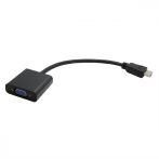   HDMI adapter HDMI M -> VGA 15F kábel 15 cm aktív, fekete VALUE  (12.99.3114)