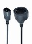   GEMBIRD Hálózati tápkábel adapter szünetmenteshez C14 dugó + földelt aljzat 15 cm kábel PC-SFC14M-01