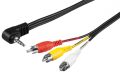   Audio kábel 3,5mm jack/3RCA 1,5m audio+video TRS kábel GOOBAY (50209)