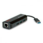   ROLINE USB 3.0 to Gigabit adapter + 3 portos Hub (12.02.1107)