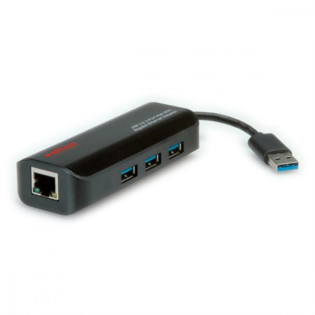 ROLINE USB 3.0 to Gigabit adapter + 3 portos Hub (12.02.1107)