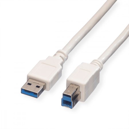 USB 3.0 kábel A-B 3m fehér VALUE (11.99.8871)