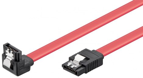 Serial ATA kábel 0,5m "L" alak clip GOOBAY (93116)