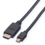   DisplayPort kábel Mini DisplayPort M - HDMI/HDTV M 3m VALUE (11.99.5792)
