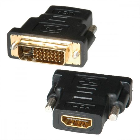 DVI-HDMI adapter DVI 24+1M / HDMI 19F ROLINE (12.03.3116)