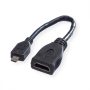   HDMI adapter HDMI 19pin F/microHDMI 19pin M kábel 15 cm VALUE (11.99.5584)