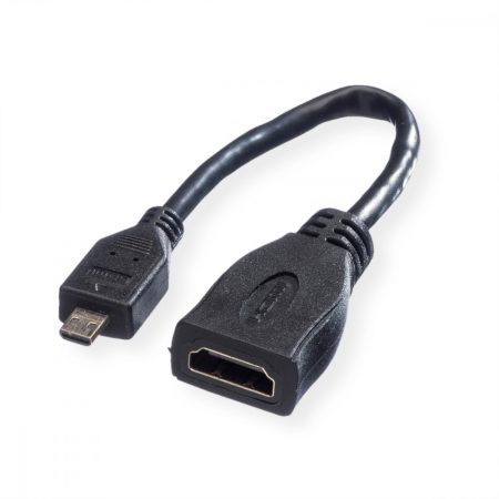 HDMI adapter HDMI 19pin F/microHDMI 19pin M kábel 15 cm VALUE (11.99.5584)