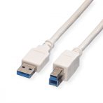 USB 3.0 kábel A-B 1,8m fehér VALUE (11.99.8870)
