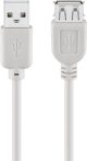 USB hosszabbító kábel A-A 2.0 0,3 m bézs GOOBAY (68621)