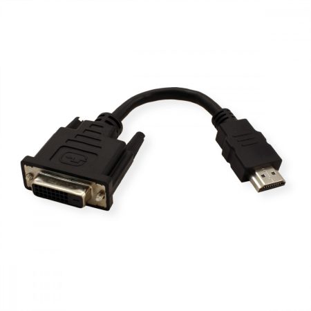 DVI-HDMI adapter HDMI 19/M --> DVI 24+1/F kábel 15 cm P. VALUE (12.99.3115)