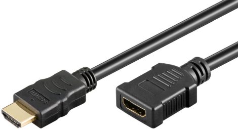 HDMI hosszabbító kábel HDMI M-HDMI F 0,5m Ethernet GOOBAY (69912)