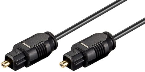Toslink Optikai kábel 1,5m 2,2mm (házimozi erősítőhöz) GOOBAY (51217)
