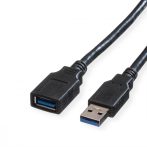   USB 3.0 hosszabbító kábel A-A M/F 0,8m fekete ROLINE (11.02.8977)