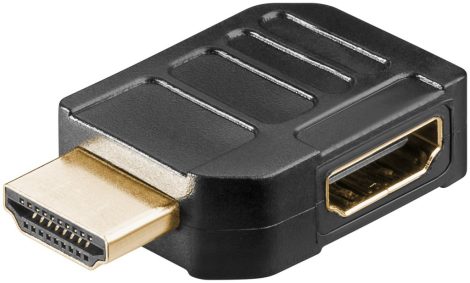 HDMI adapter HDMI 19pin M/HDMI 19pin F 90° vízszintes  GOOBAY (51724)