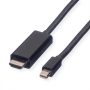   DisplayPort kábel Mini DP/M-HDMI/M 2.0 ULTRA HD 4K2K@60Hz 2m VALUE (11.99.5796)