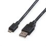 ROLINE Kábel USB 2.0 A - Micro USB B 0.15m (11.02.8310)