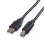 USB kábel A-B 2.0 3m fekete ROLINE (11.02.8830)