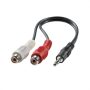VALUE Kábel Audio 3,5mm Jack - 2xRCA M/F 0.2m (11.99.4340)