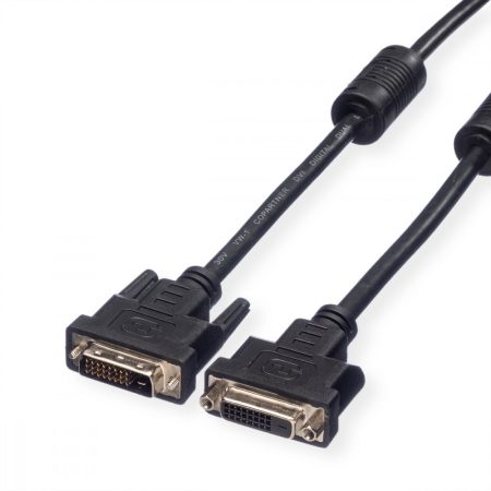 DVI kábel DVIM/DVIF dual link hosszabbító 5m VALUE (11.99.5565) 68081 HELYETT!