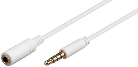 Audio kábel hosszabbító 4 pin / 3,5 jack 0,5m GOOBAY (62359)