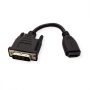   DVI-HDMI adapter DVI 24+1M / HDMI 19F 15 cm kábel P. VALUE (12.99.3116)