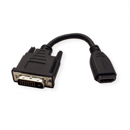 DVI-HDMI adapter DVI 24+1M / HDMI 19F 15 cm kábel P. VALUE (12.99.3116)