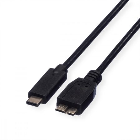 USB 3.1 kábel C/M - Micro-B/M 3.0 fekete 1m ROLINE (11.02.9006)