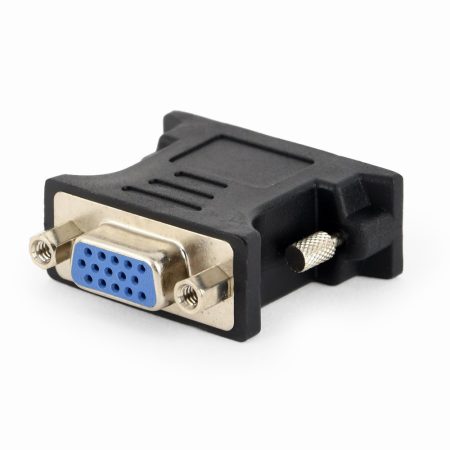 GEMBIRD DVI-VGA adapter DVI M/HD15 F fekete GEMBIRD (A-DVI-VGA-BK) A-DVI-VGA-BK