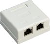 Fali doboz CAT.6 STP 2-es fehér GOOBAY (77635)