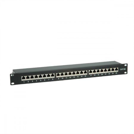 STP CAT.6A patch panel 24 port 110 típus fekete VALUE (26.99.0360)