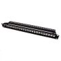   Keystone STP patch panel 24 porthely 19" C5/C6/C6A fém, üres,fekete (26.11.0360)